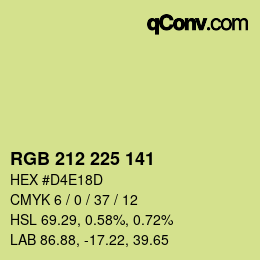 Color code: RGB 212 225 141 | qconv.com
