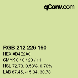 Color code: RGB 212 226 160 | qconv.com