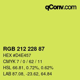 Color code: RGB 212 228 87 | qconv.com