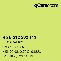 Color code: RGB 212 232 113 | qconv.com