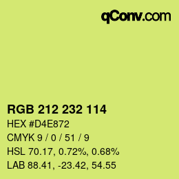 カラーコード: RGB 212 232 114 | qconv.com