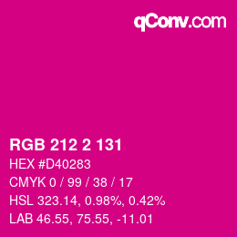 Color code: RGB 212 2 131 | qconv.com