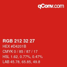 Color code: RGB 212 32 27 | qconv.com