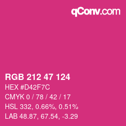 Color code: RGB 212 47 124 | qconv.com