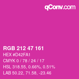Color code: RGB 212 47 161 | qconv.com