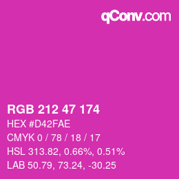 Color code: RGB 212 47 174 | qconv.com