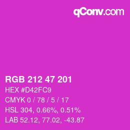 Color code: RGB 212 47 201 | qconv.com