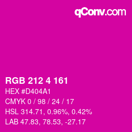 Color code: RGB 212 4 161 | qconv.com