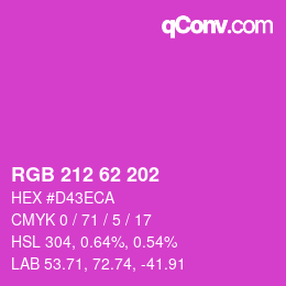 Color code: RGB 212 62 202 | qconv.com
