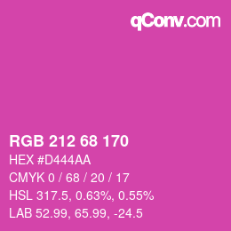 Color code: RGB 212 68 170 | qconv.com
