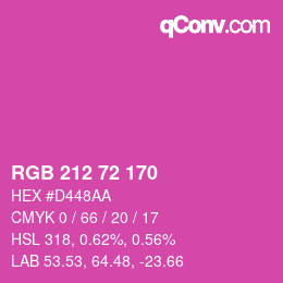 Color code: RGB 212 72 170 | qconv.com
