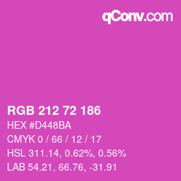 Color code: RGB 212 72 186 | qconv.com