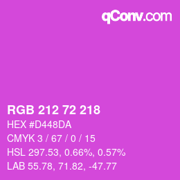 カラーコード: RGB 212 72 218 | qconv.com