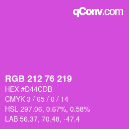 Color code: RGB 212 76 219 | qconv.com