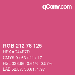 Color code: RGB 212 78 125 | qconv.com