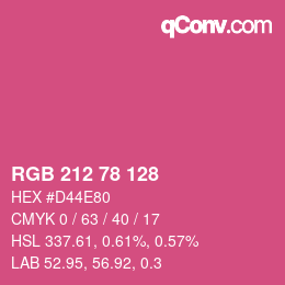 Color code: RGB 212 78 128 | qconv.com