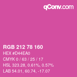 Color code: RGB 212 78 160 | qconv.com