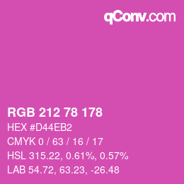 Color code: RGB 212 78 178 | qconv.com