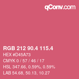 カラーコード: RGB 212 90.4 115.4 | qconv.com