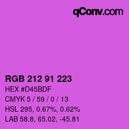 Color code: RGB 212 91 223 | qconv.com