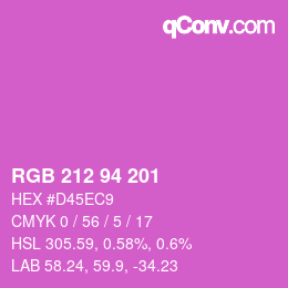 Color code: RGB 212 94 201 | qconv.com