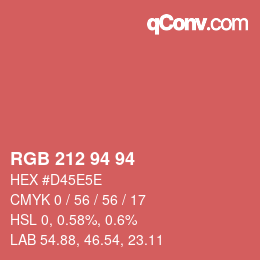 Color code: RGB 212 94 94 | qconv.com