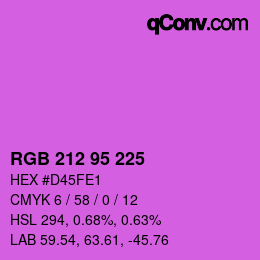 Color code: RGB 212 95 225 | qconv.com