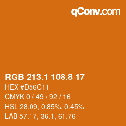 Color code: RGB 213.1 108.8 17 | qconv.com