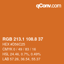 Color code: RGB 213.1 108.8 37 | qconv.com