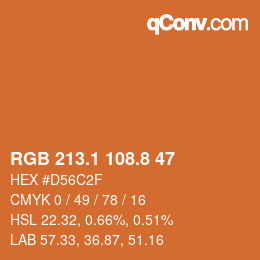 Color code: RGB 213.1 108.8 47 | qconv.com