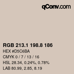 Color code: RGB 213.1 198.8 186 | qconv.com