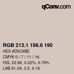Color code: RGB 213.1 198.8 190 | qconv.com