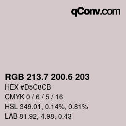 カラーコード: RGB 213.7 200.6 203 | qconv.com