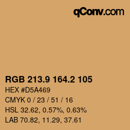 Color code: RGB 213.9 164.2 105 | qconv.com