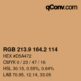 Color code: RGB 213.9 164.2 114 | qconv.com