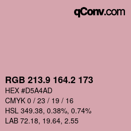 Color code: RGB 213.9 164.2 173 | qconv.com