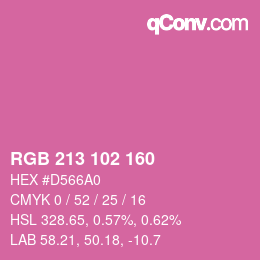 Color code: RGB 213 102 160 | qconv.com