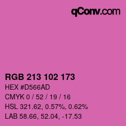 Color code: RGB 213 102 173 | qconv.com