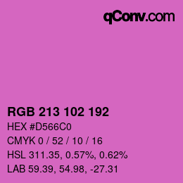 Color code: RGB 213 102 192 | qconv.com