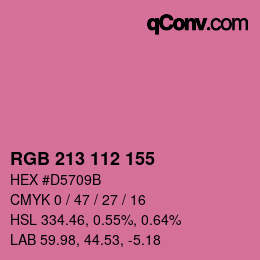 Color code: RGB 213 112 155 | qconv.com