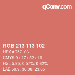 Color code: RGB 213 113 102 | qconv.com
