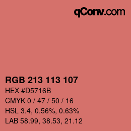 Color code: RGB 213 113 107 | qconv.com