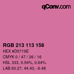 Color code: RGB 213 113 158 | qconv.com