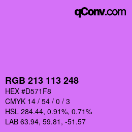 Color code: RGB 213 113 248 | qconv.com