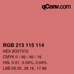 Color code: RGB 213 115 114 | qconv.com