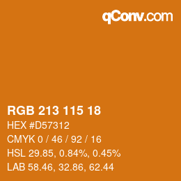 カラーコード: RGB 213 115 18 | qconv.com