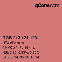 Color code: RGB 213 121 120 | qconv.com