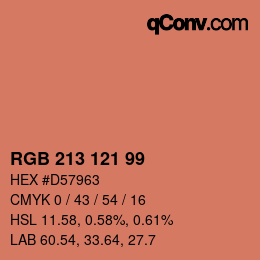 Farbcode: RGB 213 121 99 | qconv.com