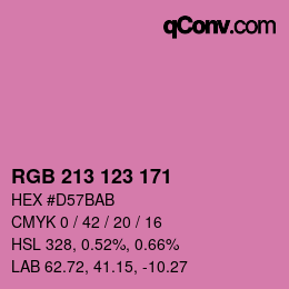 Color code: RGB 213 123 171 | qconv.com