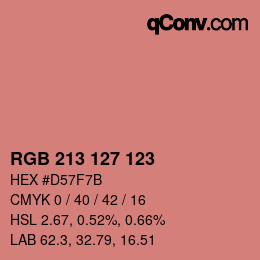 Farbcode: RGB 213 127 123 | qconv.com